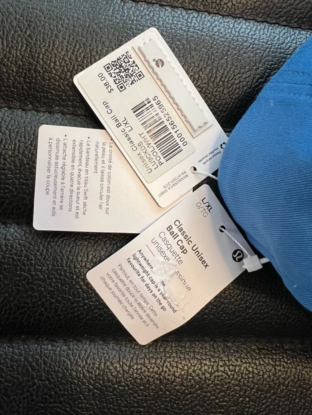 NWT $38 Lululemon Classic Unisex L/XL Ball Cap Pool Blue/White